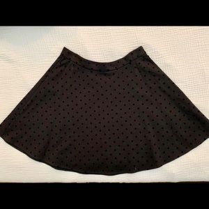 Black velvet dot circle skirt Madewell